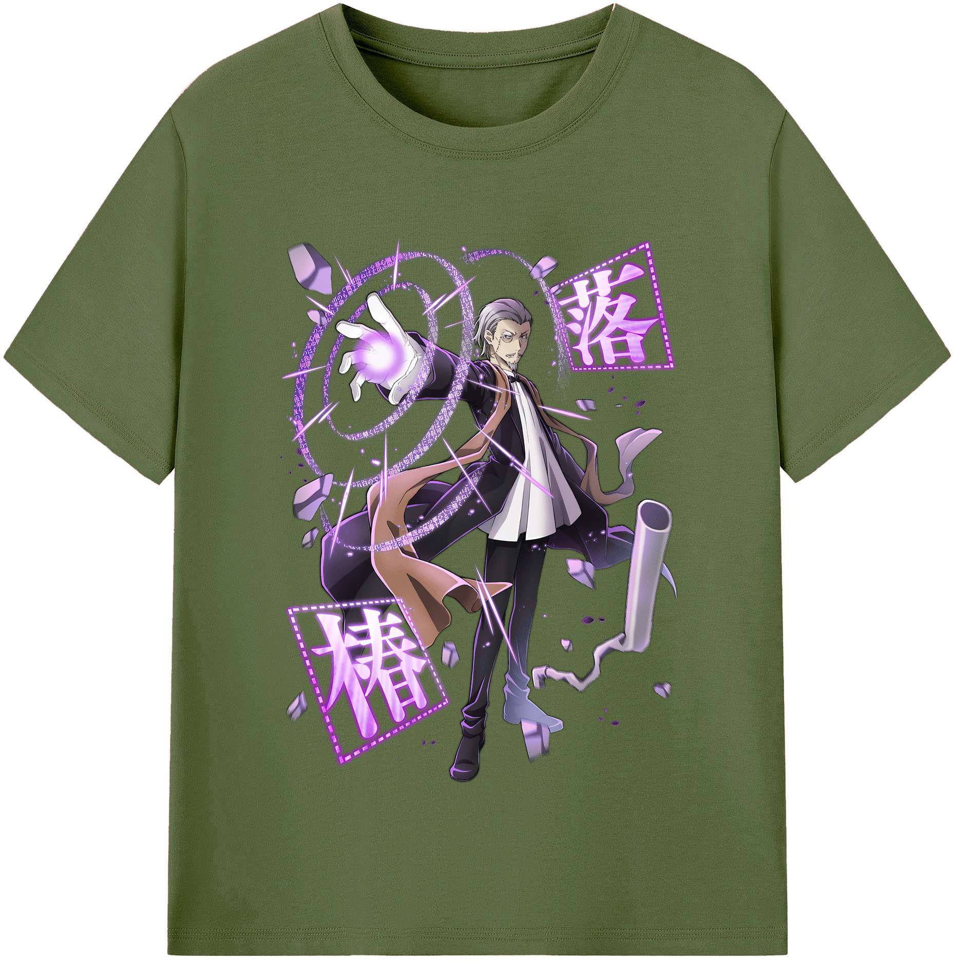 （画像用） 文豪ストレイドッグス Bungo Stray Dogs 綿100％半袖Tシャツ（フロントプリント）